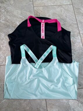 Nike Black Tank Top with Pink Trim and Mint Sports Bra Tank